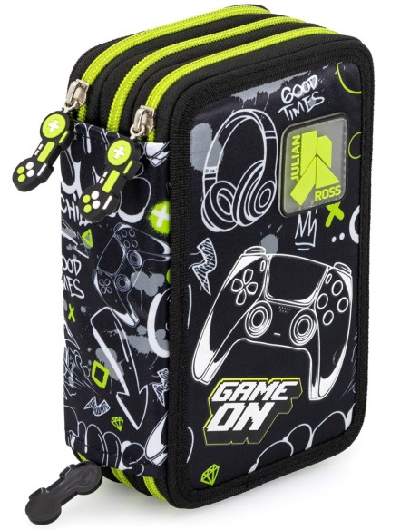 Julian Ross Game On Pencil Case – 3 Zips, 45 Accessories 4MJR43899 Julian Ross | Futurartshop.com
