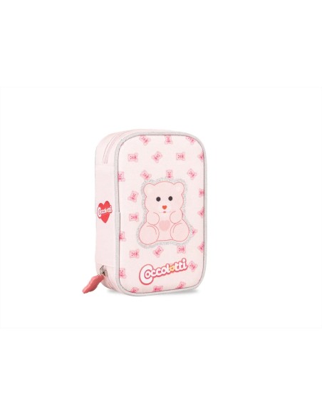 COCCOLOTTI 1-Zip Pencil Case Pink – Complete School Set LAGCLT00022-1 Colourbook | Futurartshop.com
