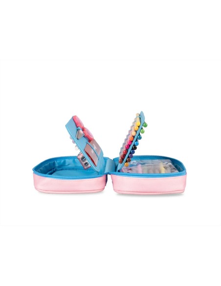 COCCOLOTTI 1-Zip Pencil Case – Pink ‘Love’ School Edition LAGCLT00022-4 Colourbook | Futurartshop.com