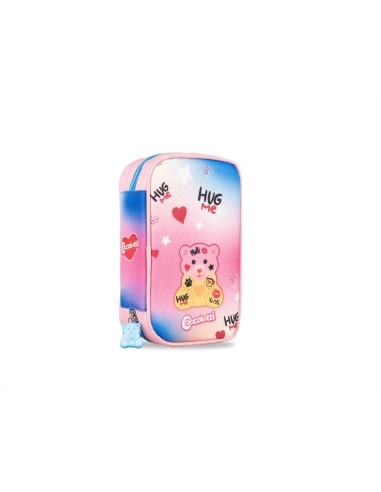 Astuccio 1 Zip Coccolotti – Portapenne Love Rosa da Scuola LAGCLT00022-4 Colourbook | Futurartshop.com