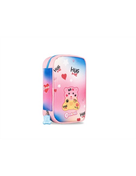COCCOLOTTI 1-Zip Pencil Case – Pink ‘Love’ School Edition LAGCLT00022-4 Colourbook | Futurartshop.com