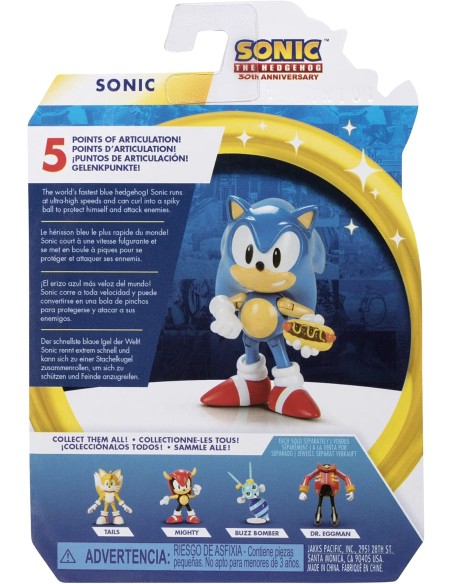 Sonic 6 cm con Hot Dog – Mini Personaggio Articolato JAK42252-1 Jakks Pacific | Futurartshop.com
