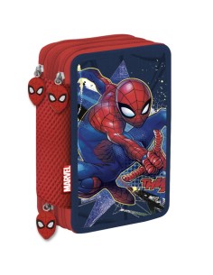 Astuccio 3 Zip Spider-Man – Completo per la Scuola CRG244060 CR Group | Futurartshop.com