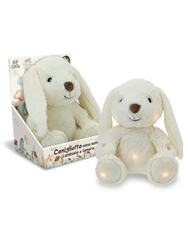 Coniglio Ninna Nanna 25 cm – Peluche con Luci e Suoni TEO39521 Teorema | Futurartshop.com