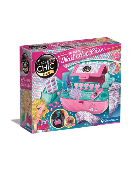Crazy Chic On the Go – Portable Nail Art Case for Girls CLE18206 Clementoni | Futurartshop.com