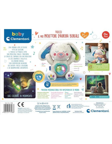 Fiocco Northern Lights Projector – Night Light for Kids CLE17588 Clementoni | Futurartshop.com