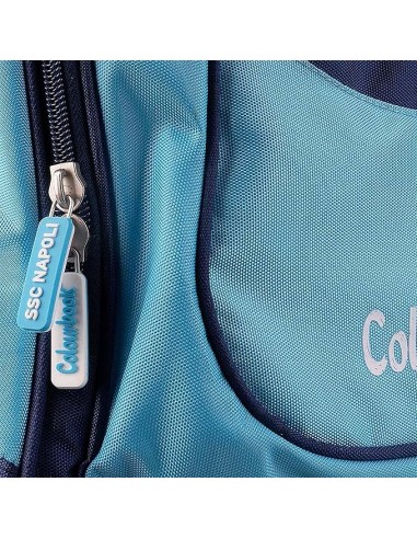 SSC Napoli School Trolley Backpack with Official Scarf Gift LAGSSCN23051 Colourbook | Futurartshop.com