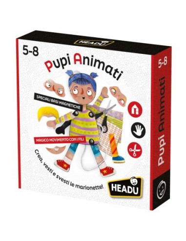 Pupi Animati Educativi – Marionette Gioco Creativo per Bambini HEAIT56925 Headu | Futurartshop.com