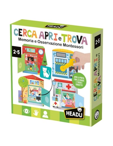 Cerca Apri e Trova Montessori – Gioco Educativo Prescolare HEAIT57168 Headu | Futurartshop.com
