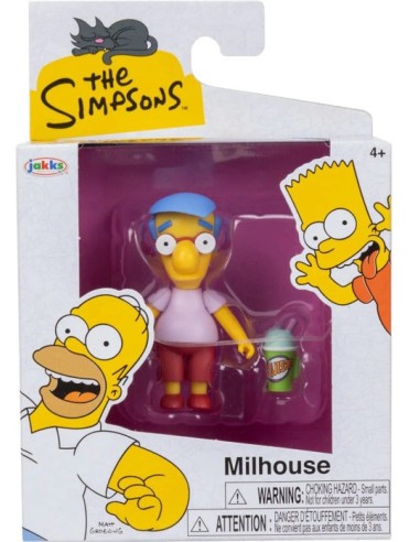 The Simpsons Milhouse con Squishee – Action Figure Collezione 6,5 cm JAK17668I Jakks Pacific | Futurartshop.com