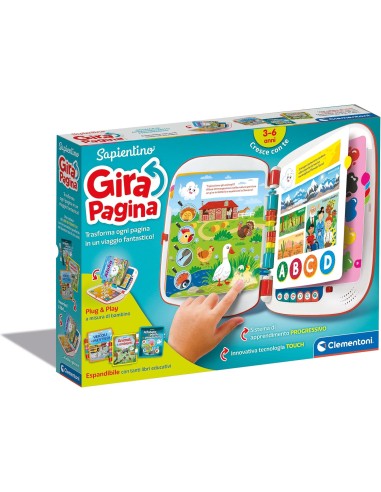 Sapientino Gira la Pagina Clementoni – Libro Interattivo Educativo Bambini CLE16430 Clementoni | Futurartshop.com