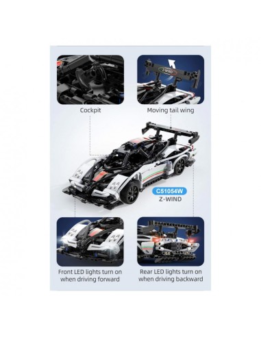 CaDA Z-Wind Car 457 PCS – RC Car + App Control PROC51054W Cada | Futurartshop.com