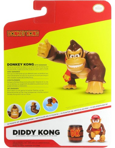 Nintendo Donkey Kong 10 cm con Banane – Action Figure JAK432954 Jakks Pacific | Futurartshop.com