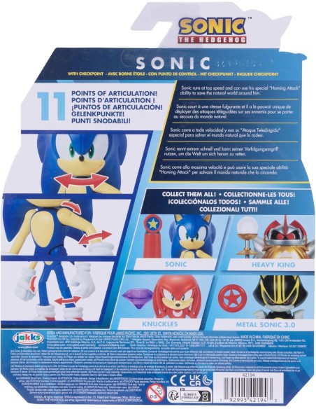 Sonic Personaggio 10 cm con Blue Checkpoint – Articolato JAK42194I Jakks Pacific | Futurartshop.com