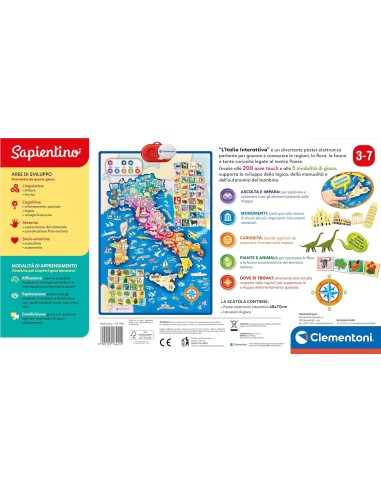 Sapientino Interactive Italy Map – Educational Talking Toy ITA CLE16445 Clementoni | Futurartshop.com