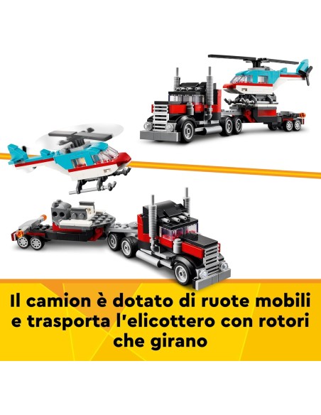 LEGO Creator 31146 Autocarro con Elicottero – Giocattolo 3in1 LEG6465045 Lego | Futurartshop.com