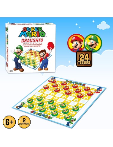 Dama Super Mario – Gioco da Tavolo Classico per Bambini e Famiglie GOL932976 Goliath | Futurartshop.com