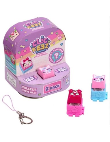 Clickeez Twin Pack – 2 Collectible Snap Figures + Keychain GOL934109 Goliath | Futurartshop.com