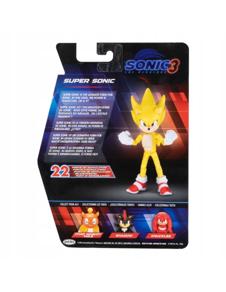 Sonic 3 Super Sonic 5 Inch Articulated Action Figure – Official JAK42402I Jakks Pacific | Futurartshop.com