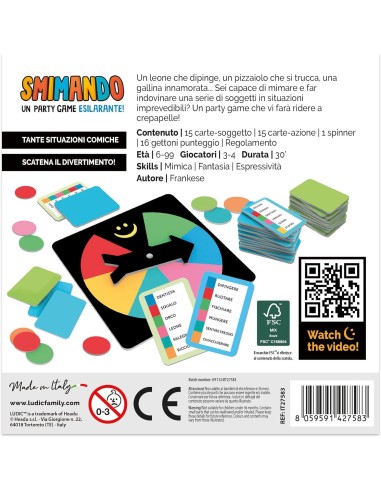 Ludic Smimando – Gioco da Tavolo con Mimo e Divertimento HEAI27583 Headu | Futurartshop.com