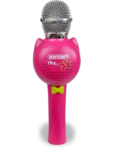 Pink Wireless Microphone with Karaoke Function – Musical Toy for Kids ICA412871 Bontempi | Futurartshop.com