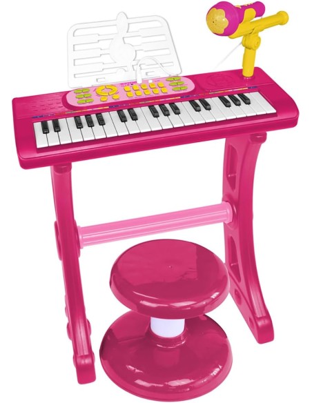 37-Key Electronic Keyboard for Girls with Microphone and Stool – Musical Toy ICA133771 Bontempi | Futurartshop.com