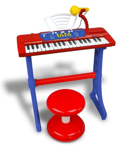 Tastiera elettronica 37 tasti per bambini con microfono e sgabello – Giocattolo musicale ICA133720 Bontempi | Futurartshop.com