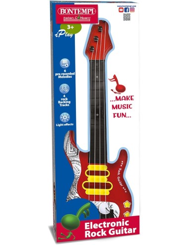 Chitarra elettronica per bambini 50 cm con effetti luminosi – Giocattolo musicale ICA241110 Bontempi | Futurartshop.com