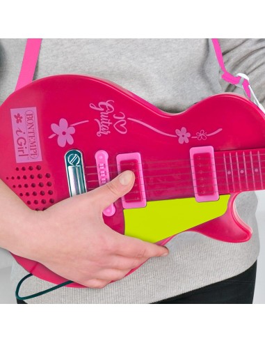 Chitarra Rock Rosa per Bambini con Microfono da Palco BIM245872 Bontempi | Futurartshop.com