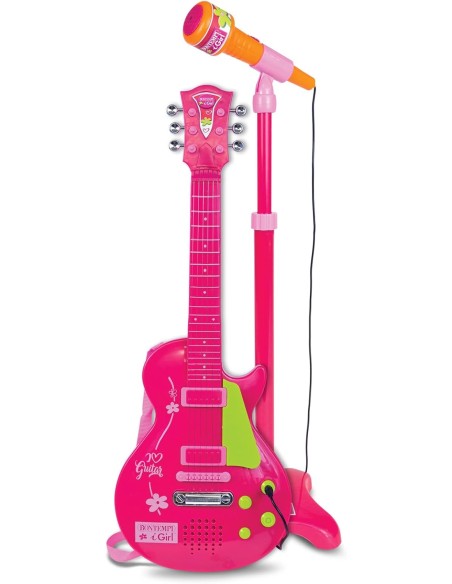 Guitar Rock Pink for Kids with a Microphone from the Stage BIM245872 Bontempi | Futurartshop.com