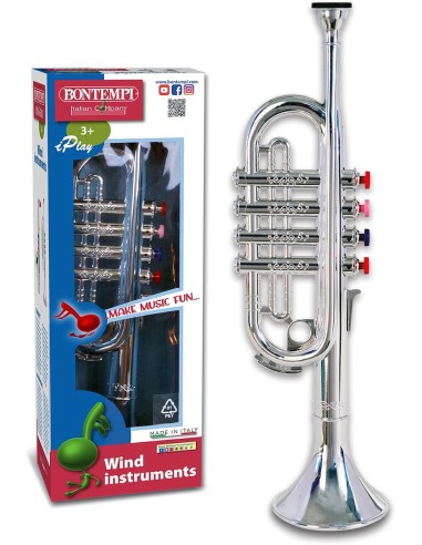 Bontempi Tromba cromata 4 pistoni per bambini – Strumento musicale giocattolo ICA323831 Bontempi | Futurartshop.com