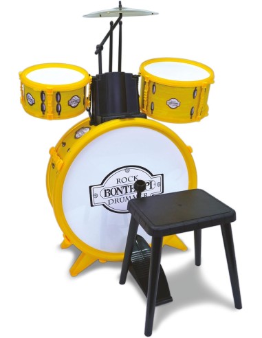 Bontempi Toy Band Play – 3-Piece Toy Drum Set with Stool and Drumsticks PMS514501 Bontempi | Futurartshop.com