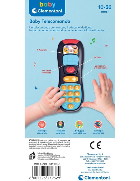 Bebay Telecomando giocattolo educativo per bambini – Giochi prima infanzia CLE17932 Clementoni | Futurartshop.com
