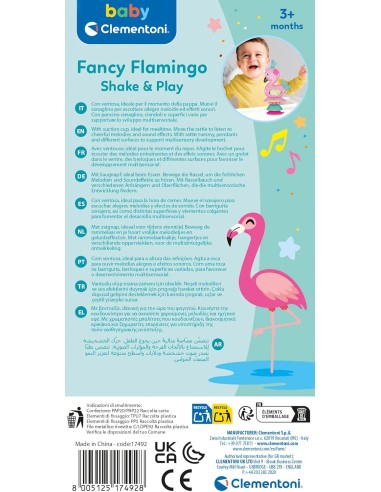 Fancy Flamingo Shake & Play – Interactive Plush Toy with Sounds and Moves CLE17492 Clementoni | Futurartshop.com