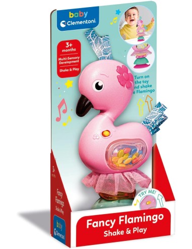 Fancy Flamingo Shake & Play – Interactive Plush Toy with Sounds and Moves CLE17492 Clementoni | Futurartshop.com