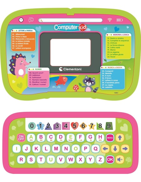 Il Mio Primo Computer Smart Start Laptop Rosa – Gioco educativo elettronico per bambini CLE16883 Clementoni | Futurartshop.com
