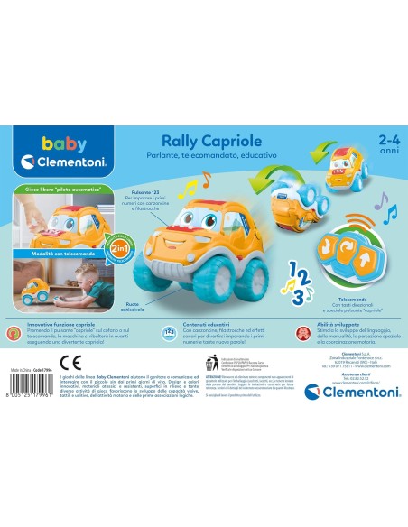 Baby Rally Car with Somersaults – Interactive Toy Car for Toddlers CLE17996 Clementoni | Futurartshop.com