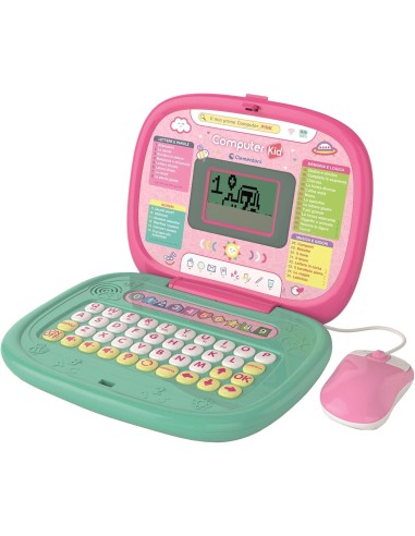 My First Computer Pink with Mouse – Educational Electronic Toy for Kids CLE16657 Clementoni | Futurartshop.com