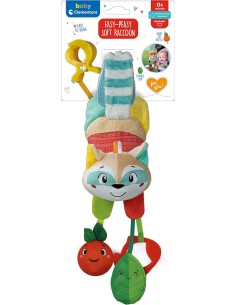 Easy-Peasy Soft Raccoon Rattle for Babies – Plush Infant Toy CLE17789 Clementoni | Futurartshop.com 2