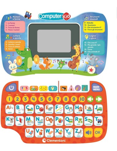 Sapientino Discovery Laptop – Educational Kids’ Computer 3+ with 16 Activities ITA CLE16658 Clementoni | Futurartshop.com