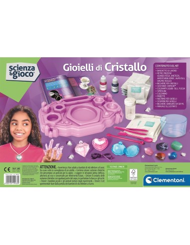 Science & Play – Crystal Jewelry Kit for Kids, Educational and Creative CLE19433 Clementoni | Futurartshop.com