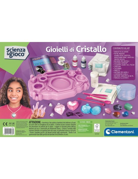Scienza e Gioco – Gioielli di Cristalli, Kit scientifico e creativo bambini CLE19433 Clementoni | Futurartshop.com
