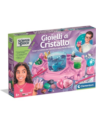 Scienza e Gioco – Gioielli di Cristalli, Kit scientifico e creativo bambini CLE19433 Clementoni | Futurartshop.com