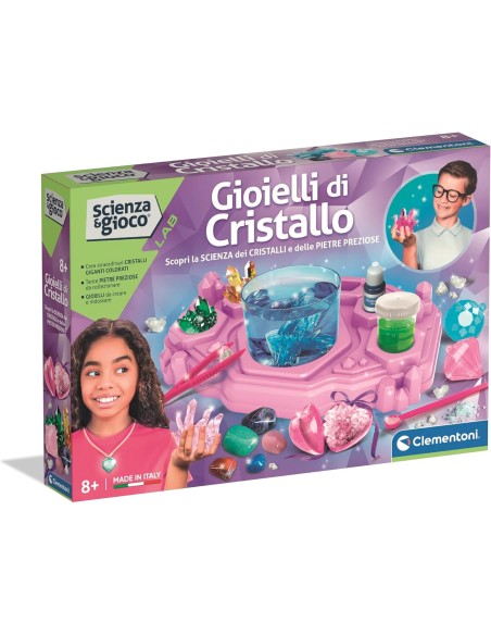 Science & Play – Crystal Jewelry Kit for Kids, Educational and Creative CLE19433 Clementoni | Futurartshop.com