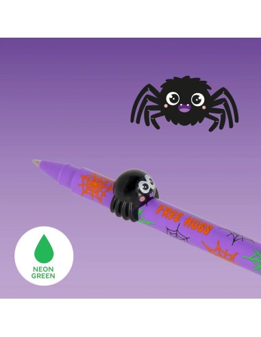 Lovely Friends Green Gel Pen with Spider "Free Hugs" – Cute Stationery LEGCPP0026 Legami Milano | Futurartshop.com