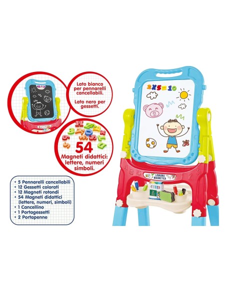 Plastic Art Magnetic Board 2 in 1 – Educational Writing and Drawing Toy for Kids TEO80482 Teorema | Futurartshop.com