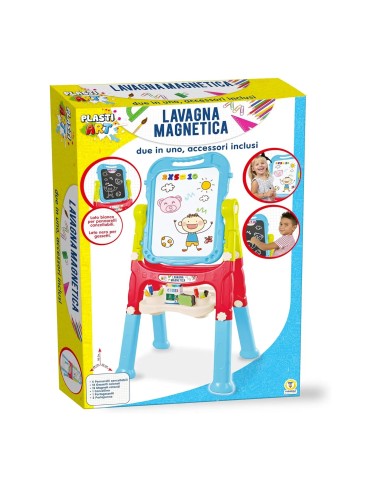 Plastic Art Magnetic Board 2 in 1 – Educational Writing and Drawing Toy for Kids TEO80482 Teorema | Futurartshop.com