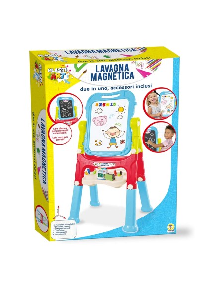 Plastic Art Lavagna Magnetica 2 in 1 – Gioco educativo per scrivere e disegnare bambini TEO80482 Teorema | Futurartshop.com