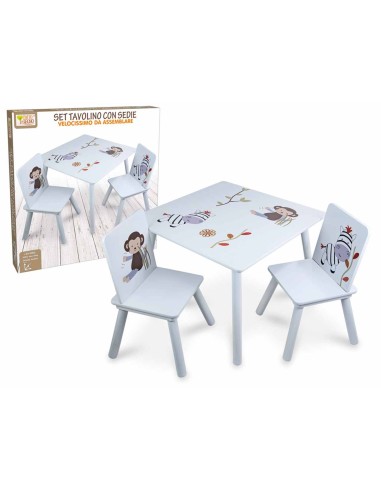 Wooden Table and Chairs Set – Kids Furniture for Play and Creative Activities TEO40646 Teorema | Futurartshop.com
