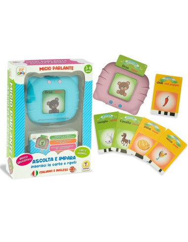 Micio Parlante Ascolta e Impara – Peluche interattivo educativo per bambini, 2 colori TEO80325 Teorema | Futurartshop.com